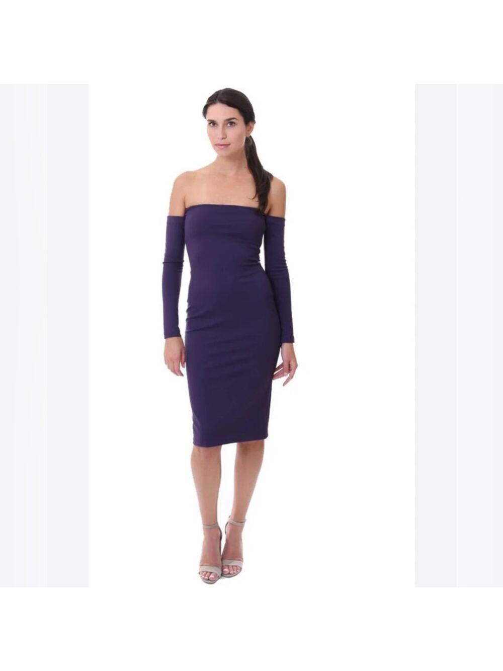 Amanda Uprichard Strapless off the shoulder bodycon dress - Purple - P or XS